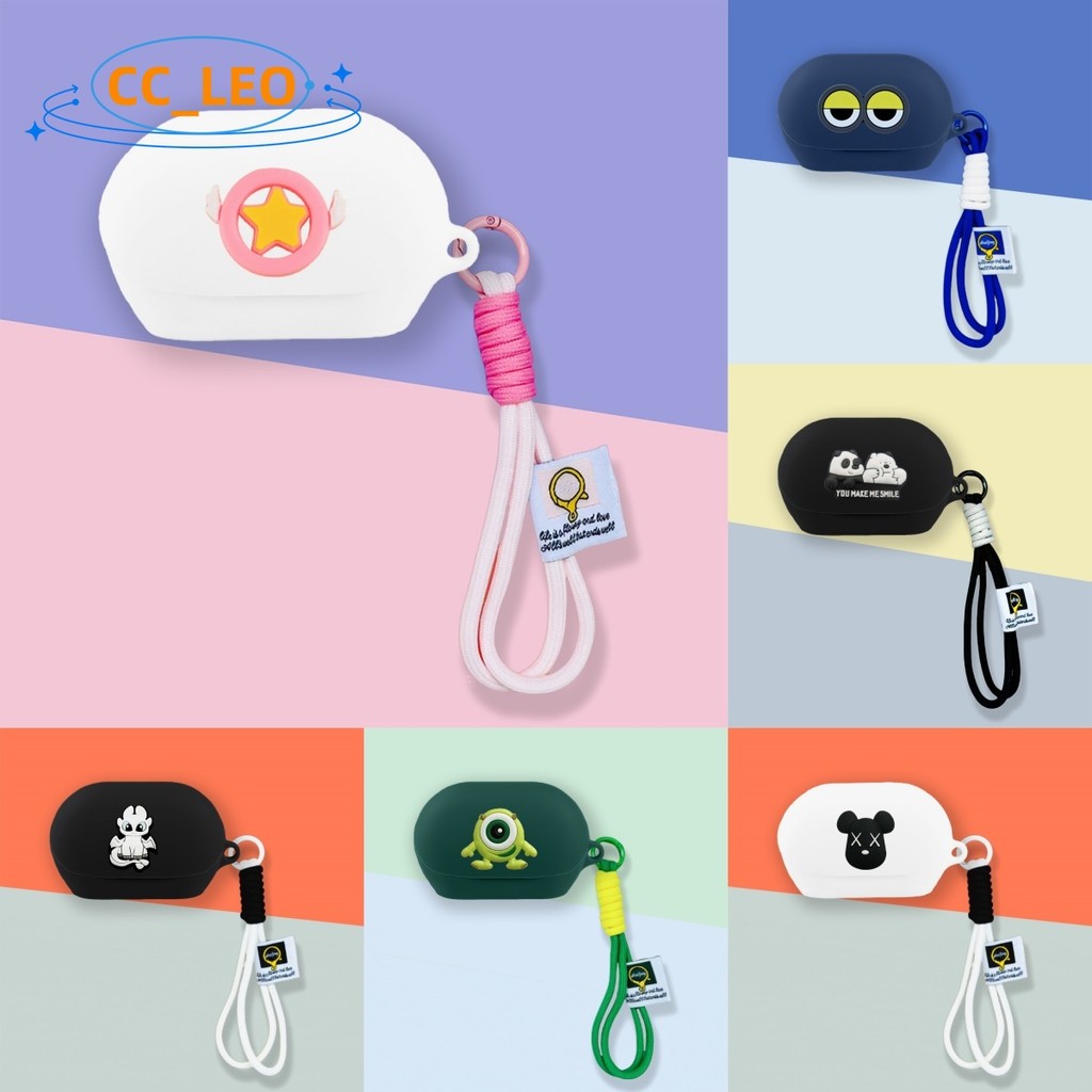 Suitable for JBL Soundgear Clips Case Cute Panda Lanyard Cartoon Silicone Soft Case Compatible with 