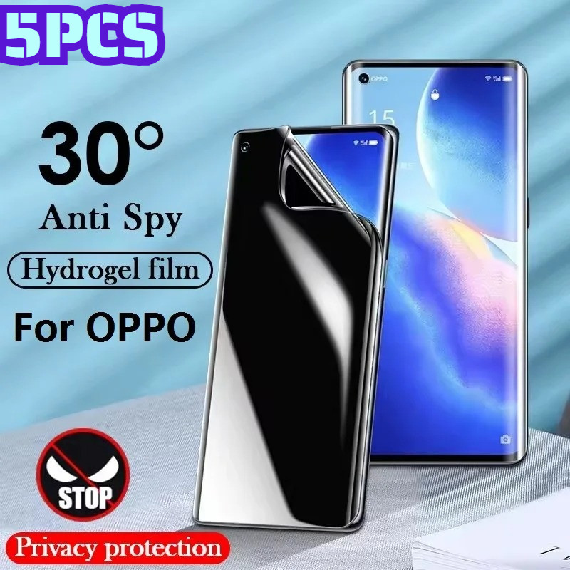 5 Chiếc Chống Gián Điệp Riêng Tư Bảo Vệ Màn Hình Phía Trước Cho Oppo Reno 5 4 3 2 10x zoom F Z K SE 