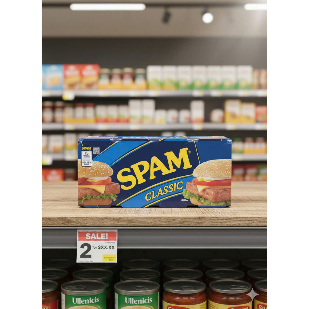 Lốc 8 hộp Thịt Hộp SPAM BÁNH MÌ CLASSIC Nhập Khẩu Mỹ 340g SPAM Classic – Món thịt hộp tiện lợi chuẩn