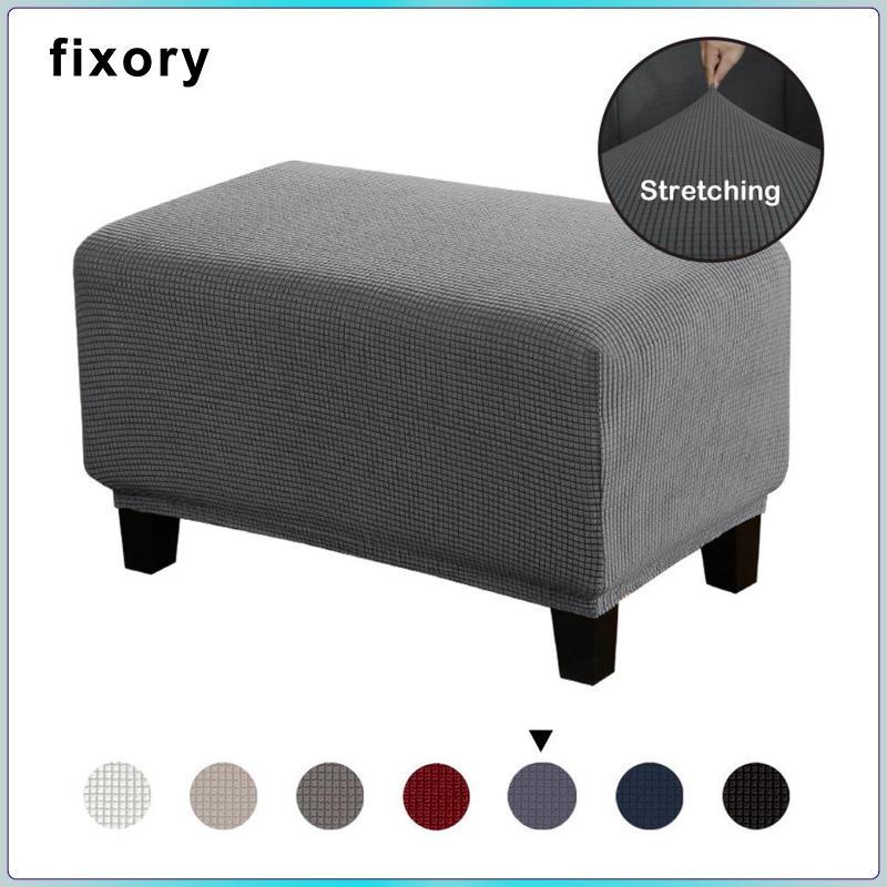 Footstool Cover Hình Chữ Nhật Co Giãn Ottoman Slipcovers Footrest Pouf Guard