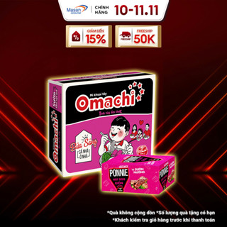  Combo 1 Thùng Mì Omachi Sườn Hầm Ngũ Quả Gói 80g và 1 Hộp Ponnie HotDog Giòn Ăn Liền Hộp x 20 Cây x 28G 