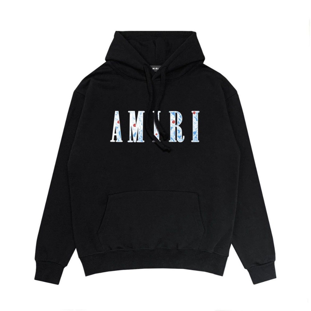 AMIRI Jacket Nam Dáng Rộng Tay Dài Có Mũ Trùm Đầu