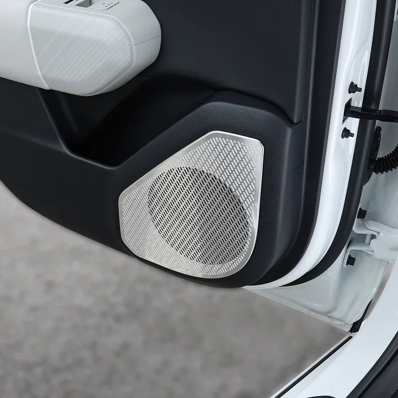 Dành Cho Xe Kia EV4 2025 2026 4 Xe Hơi Thép Không Gỉ Đen Bạc Phía Trước Hàng Cửa Loa Viền Bao Da Phụ