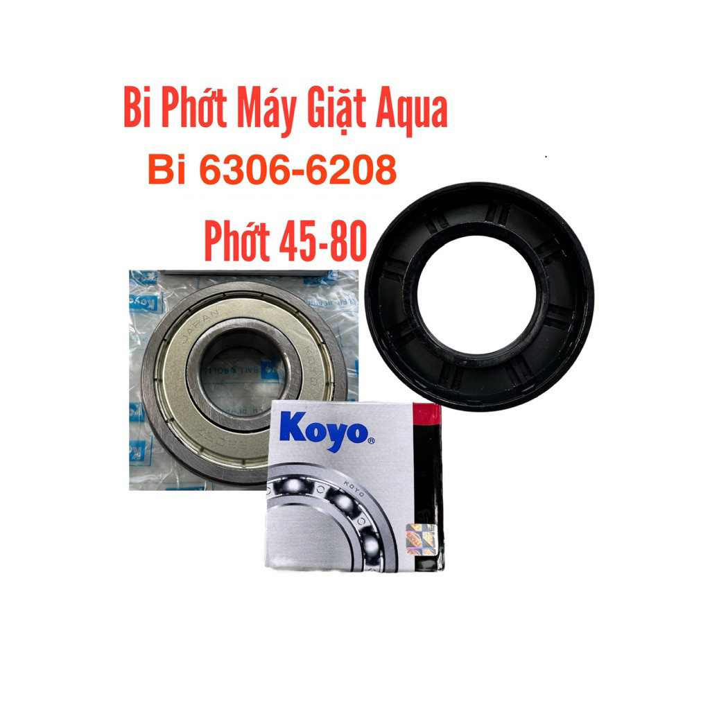 Bộ Bi-Phớt Máy Giặt Aqua D950 (45-80, 6306, 6208)