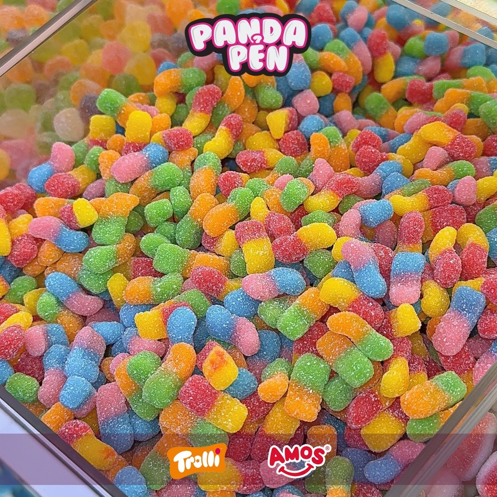 500g Kẹo Dẻo Đức Vị Trái Cây Bọc Đường Cầu Vồng Panda Pẻn, Kẹo Dẻo Đức Chính Hãng