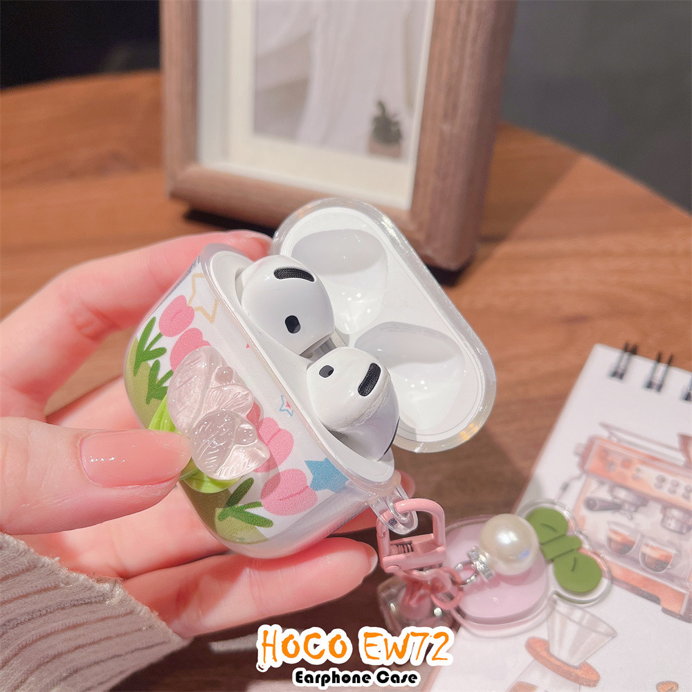 [Giao hàng nhanh] Dành cho vỏ HOCO EW72 Vỏ tai nghe silicon mềm hình mèo dễ thương DIY