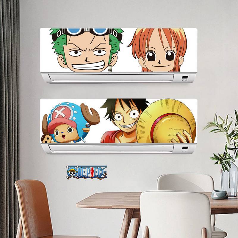 Hanging Air Conditioner One Piece Stickers Anime Bedroom Hanging Airconditioner Paper Stickers Self-