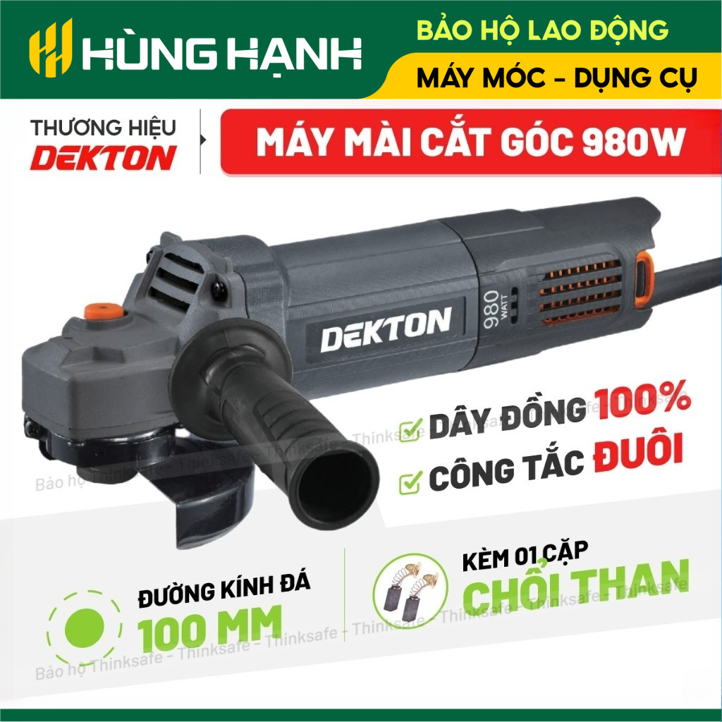 Máy Mài, Máy Cắt Cầm Tay 100MM Dekton 900W - 980W Máy cắt cầm tay 11000v/p Công tắc trượt, đuôi, bóp