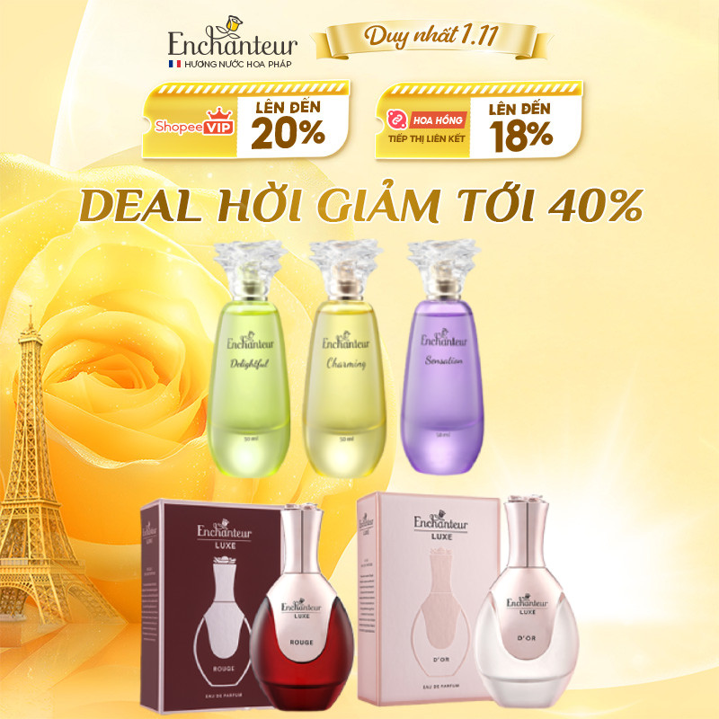 Nước hoa cao cấp Enchanteur EDT / EDP 50ml lưu hương dài lâu, đạt chứng nhận Safe Perfume và Cruelty
