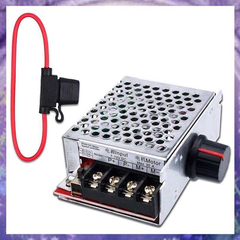 [r3jylk02.vn] Điều khiển công tắc điều khiển tốc độ động cơ DC 7-70V 30A 12V 24V 36V 48V với cầu chì