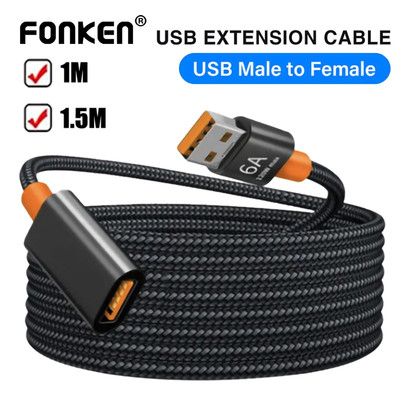 Cáp sạc mở rộng USB Fonken Nam sang Nữ Dây mở rộng OTG cho PC Laptop Camera TV Chơi game