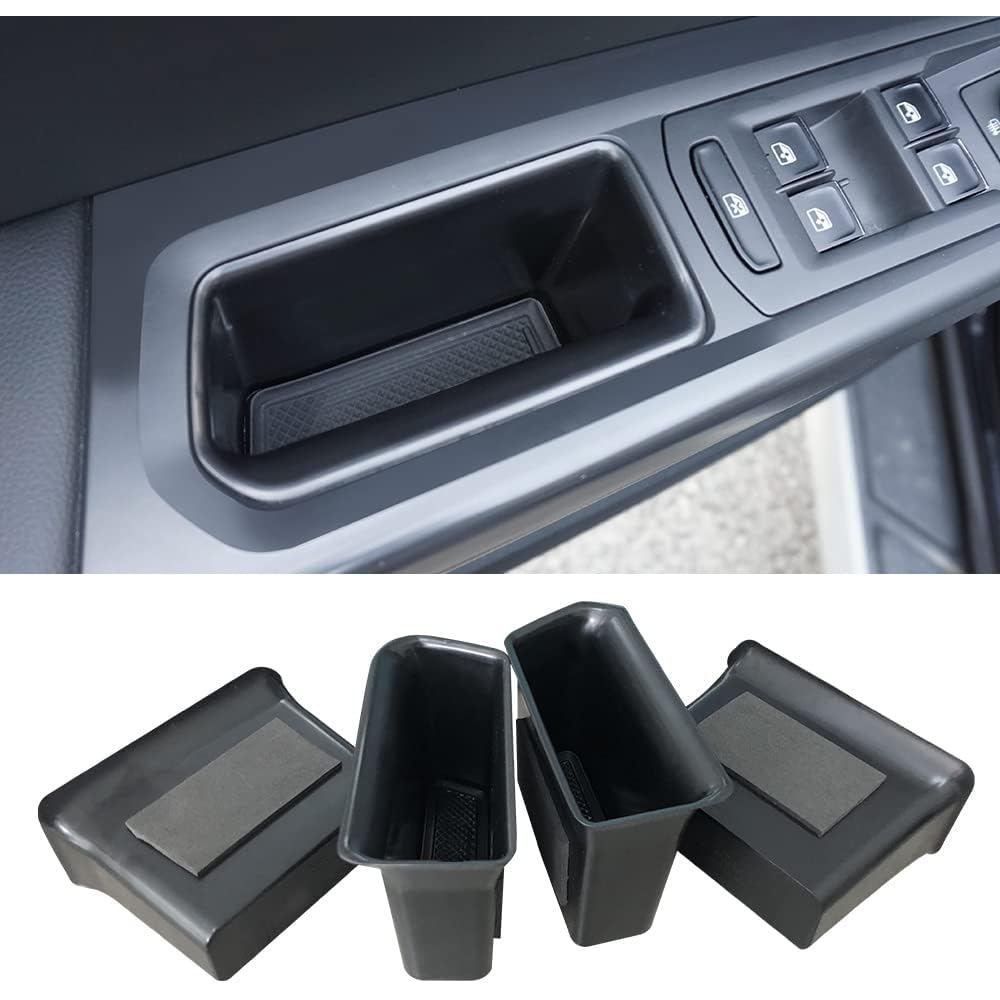 Vesul 4 Khay Đựng Cửa Tương Thích Với VW Atlas 2018-2023 Atlas Cross Sport; ABS Lấy Tay Cầm Khay Chè