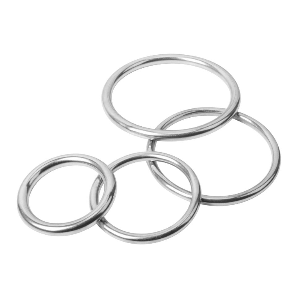 (Vòng chữ O hàn rắn bằng thép không gỉ 304, vòng thép nâng, vòng kết nối võng yoga, vòng kéo tay thú