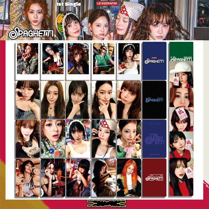 5-7 Chiếc SPAGHETTI Photocards Khác Nhau WEVERSE TIÊU CHUẨN 2025 EASY CRAZY HOT Album Lomo Cards SAK