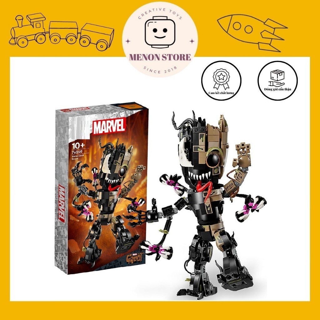 (new) Mô Hình Đồ chơi 67008 76249 Mô hình Groot Venom - Xếp hình thông minh