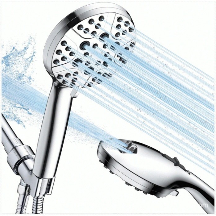 Cabezal de ducha de siete velocidades con boquillas de doble chorro, cabezal de ducha a presión, duc