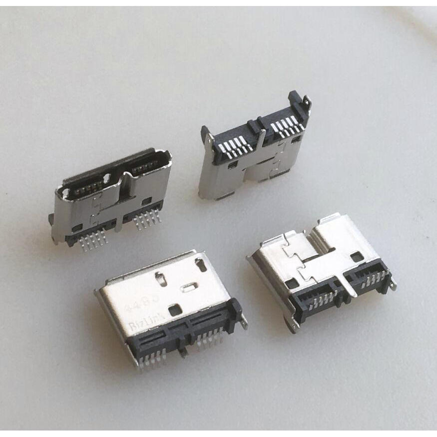 Ổ cắm giao diện đĩa cứng di động BIZLINK USB 3.0 chính hãng 10P Ổ cắm nữ nâng cao 10mm