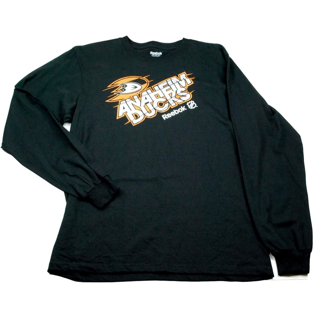 2025 Anaheim Duck Reebok NHL Team Logo Áo sơ mi khúc côn cầu trên băng dài tay 100% Cotton