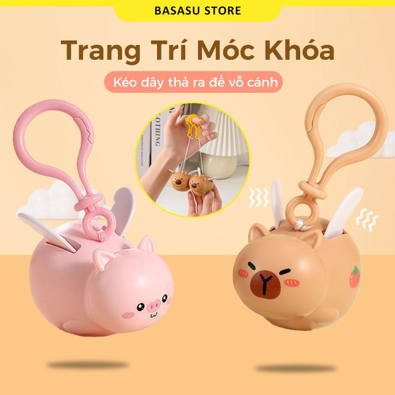 Móc Khóa Kéo Dây Bay Sáng Tạo Dễ Thương Dây Kéo Búp Bê Bay Móc Khóa Túi Tinh Tế Trang Trí Quà Tặng 