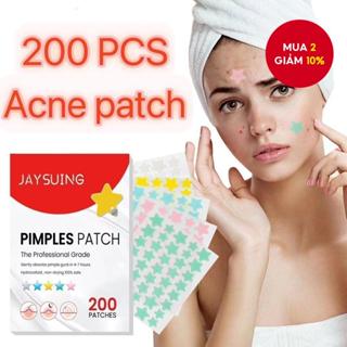  200 miếng băng dán trị mụn hình sao vô hình chăm sóc da mụn công cụ trang điểm trị liệu. 