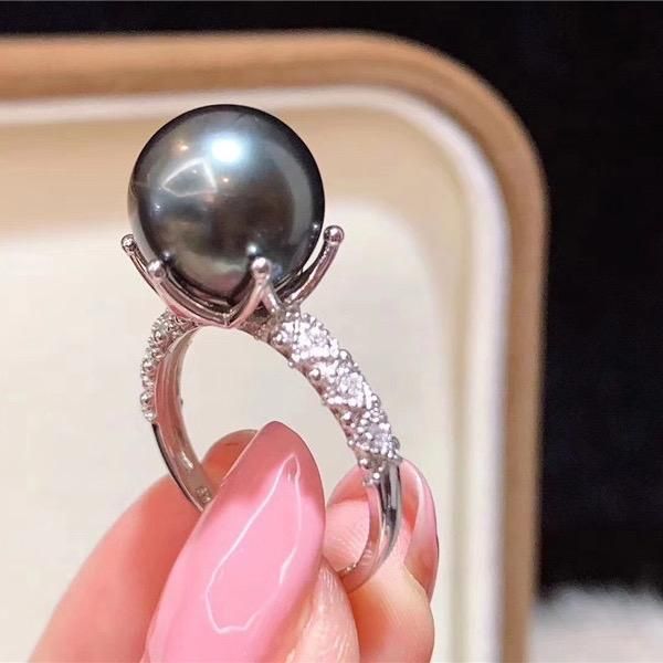 N1150- Nhẫn Ngọc Trai Đá Nhân Tạo nhiều màu nhiều size hạt Thanh Lịch, Sang Trọng