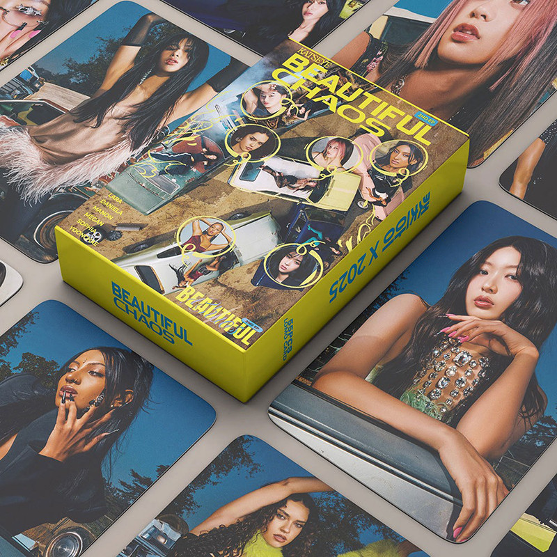 55 Cái / hộp KATSEYE Photocards BEAUTIFUL CHAOS Album KPOP LOMO Thẻ Bộ Sưu Tập Thẻ