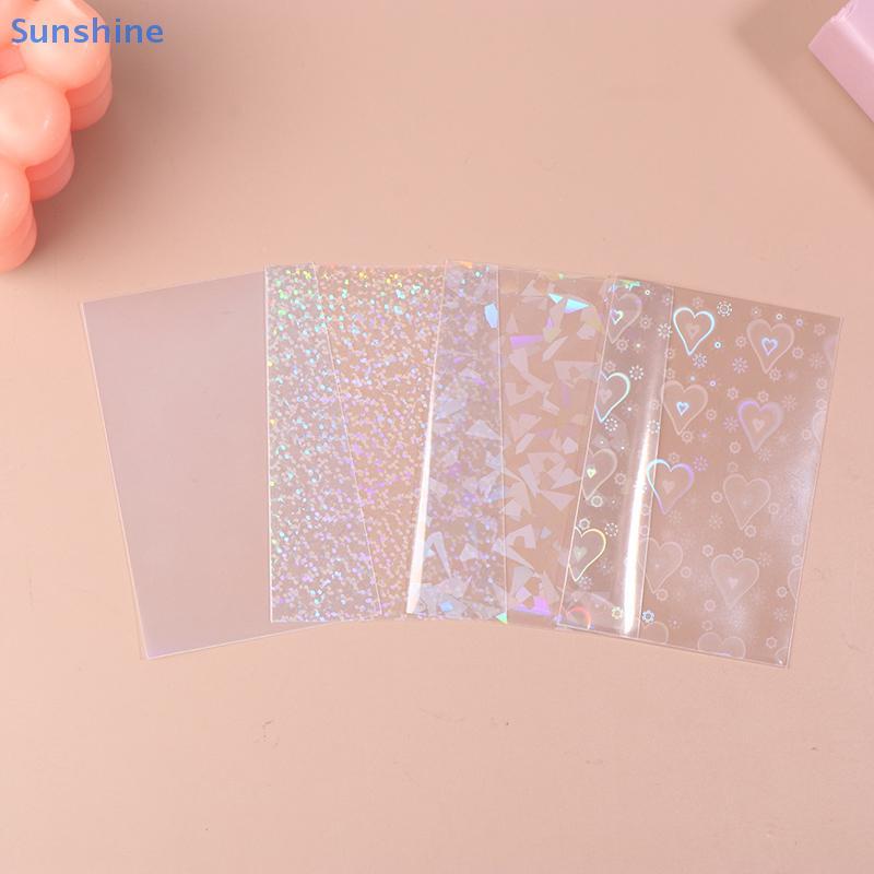 Sun 100 Cái / lốc Hình Trái Tim Laser Top Nạp Thẻ TCG Tay YGO Board Game Bảo Vệ Ảnh Thẻ Giao Dịch Ba