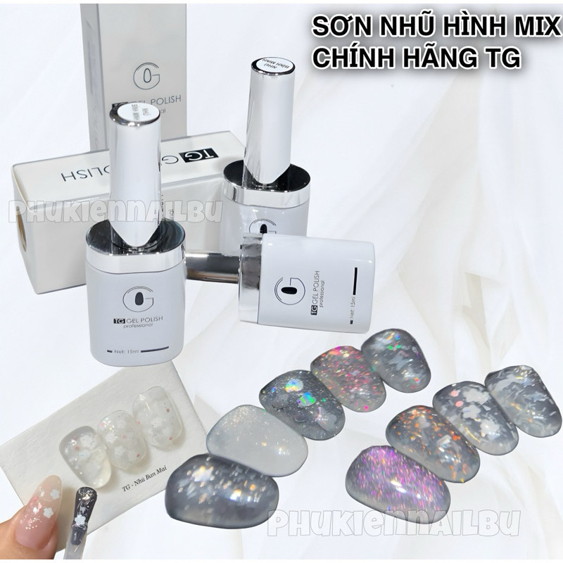🔥HOT🔥 Sơn Gel Nhũ TG, Sơn Gel Nhũ Mix Hình, Sơn Nhũ Bán Lẻ