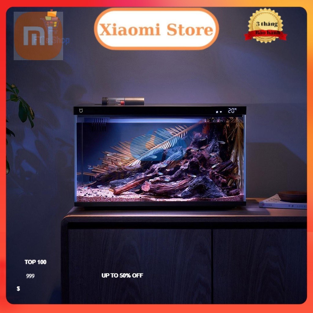 FT Shop Bể cá thông minh 𝗫𝗶𝗮𝗼𝗺𝗶 Mijia Smart Fish Tank MYG100 20L MiHome tích hợp bơm lọc nước.