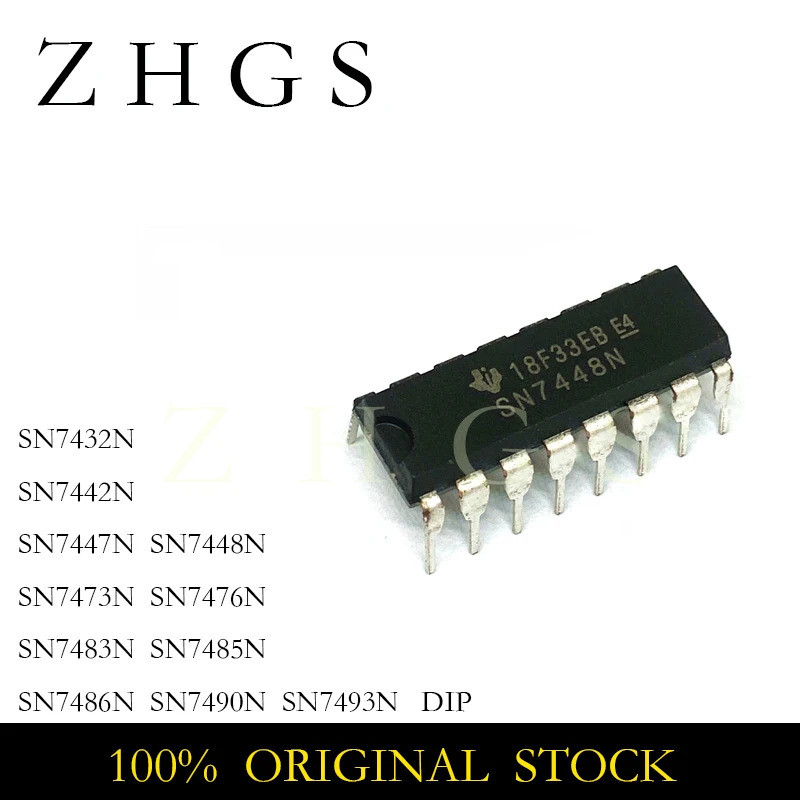 5 CHIẾC SN742N SN7442N SN7447N SN7448N SN7473N SN7476N SN7483N SN7485N SN7486N SN7490N SN7493N DIP c