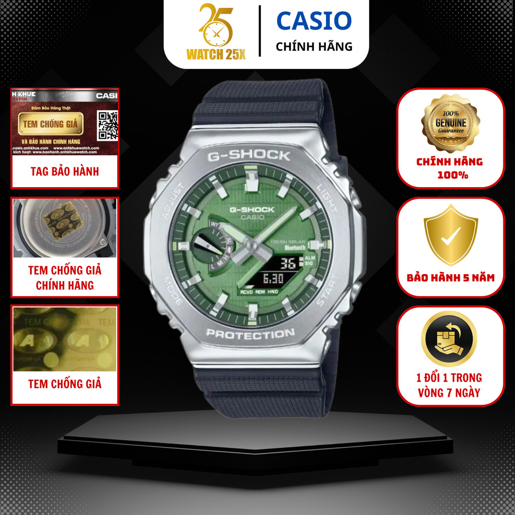 Đồng Hồ Casio Nam GBM-2100A-1A3DR Watch25x - Tuyệt Phẩm Mặt Xanh Rêu, Thiết Kế Đẳng Cấp.