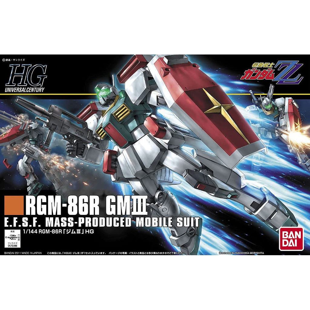 HGUC Mobile Suit Gundam ZZ RGM-86R GM III mô hình nhựa tỷ lệ 1/144