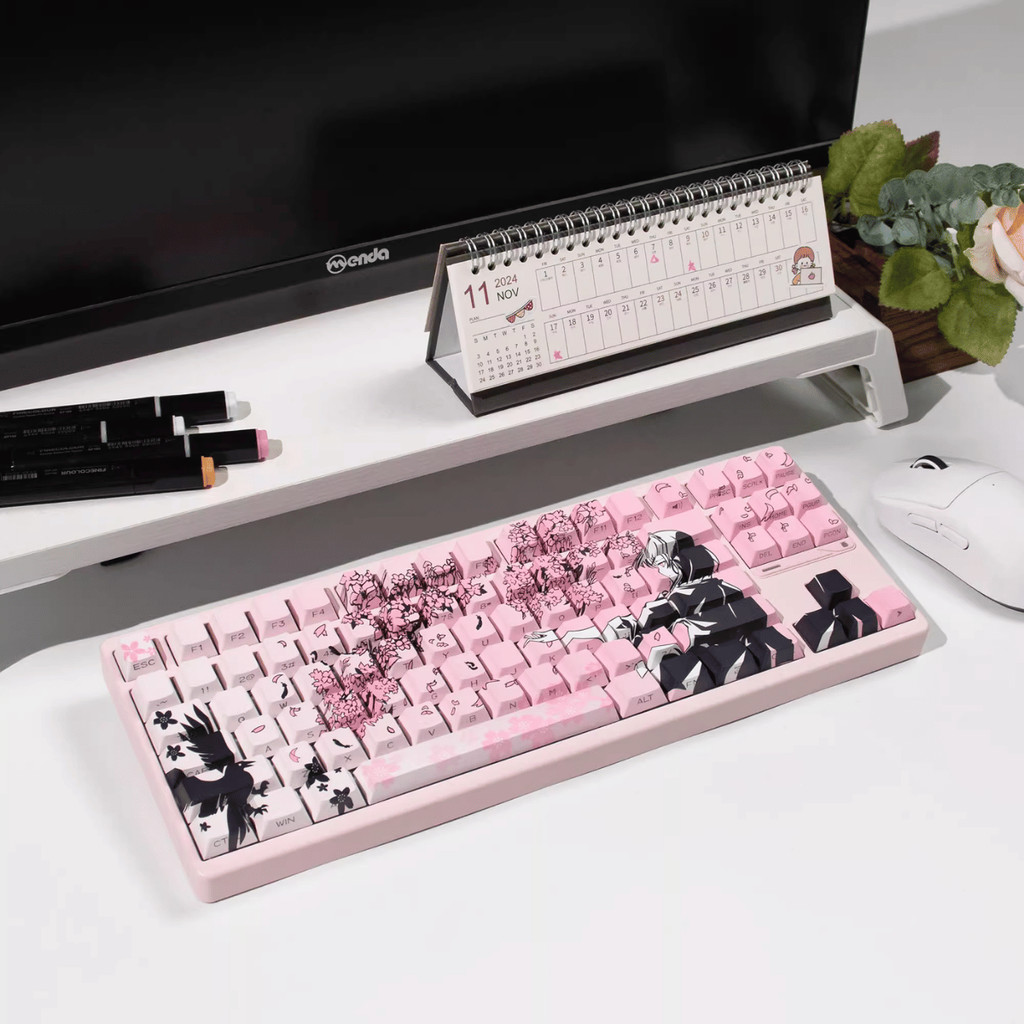 Keycap Makima Hoa Anh Đào | Sakura Makima – Nhựa PBT | Cherry Profile | Dye-Sub