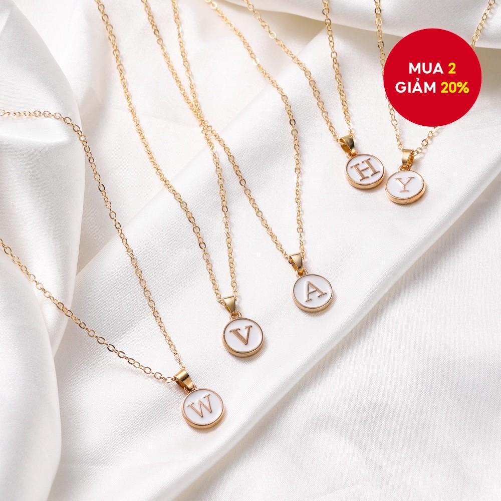 ST KUNKKA A-Z Bảng Chữ Cái Mặt Dây Chuyền Vòng Cổ Nữ Trang Sức Thời Trang Quà Tặng Sinh Nhật Giáng Sinh