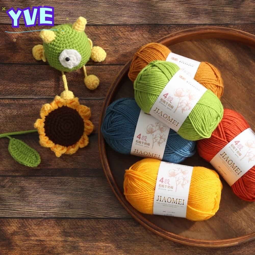 Sợi Chenille YVE, Sợi Móc Trọng Lượng 35g 4ply, Búp Bê Làm Màu Nhuộm 84m Sợi Cotton Sữa Thủ Công Thủ