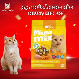  Hạt thức ăn cho mèo MIUNA mix 31% Protein với tôm gà  lòng đỏ trứng cho mèo ở mọi lứa tuổi  - Miso Pet 