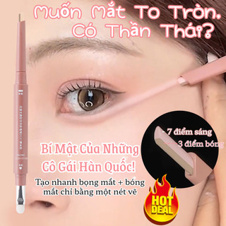 Bút tạo khóe/highlight mắt 2 trong 1 2 đầu, kiềm dầu, chống trôi, phù hợp nữ, phối màu dễ dàng