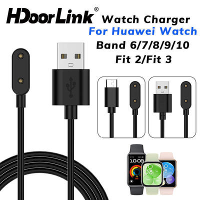 HdoorLink Đồng Hồ Sạc Adapter Cho Huawei Band 9 8 7 6 6Pro Fit 2 Đồng Hồ Thông Minh Cáp Sạc USB