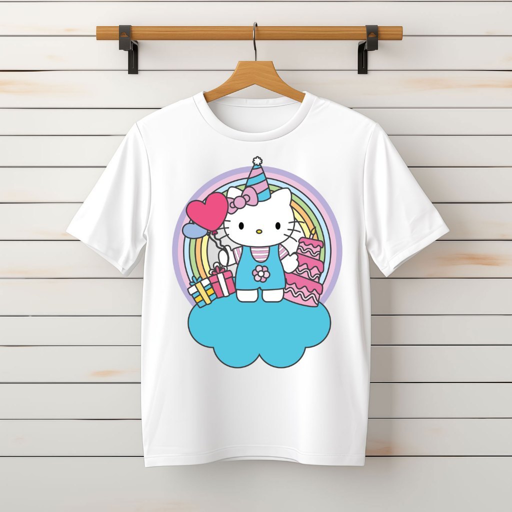 Áo phông, Áo Thun Áo Cộc unisex Nam Nữ, Hello Kitty 57 - Form Xuông [Vietnam FC]