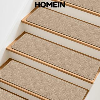 HOMEIN 1 Thảm, Thảm cầu thang tự dính 8x30 Inch, Thảm cầu thang TPR chống trượt có thể tái sử dụng hợp thời trang Sử dụng trong nhà