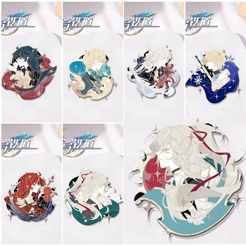 7 Cái / bộ Trò Chơi Wanderer Cosplay Ba Lô Huy Hiệu Jing Yuan Gepard Landau Blade Argenti Aventurine