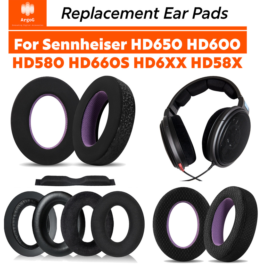 Miếng Đệm Tai Đệm Thay Thế Cho Sennheiser HD650 HD600 HD580 HD660S HD6XX HD58X Thoáng Khí Bền Cho Mọ