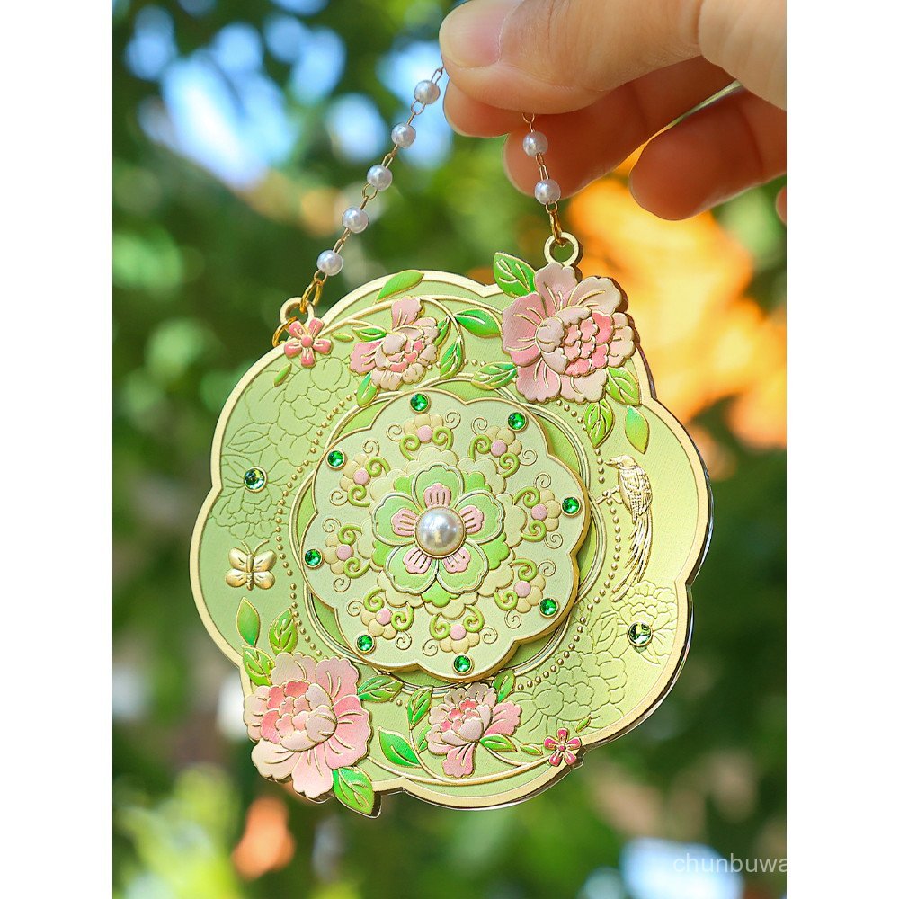 Cultural and Creative Portable Mirror for Women, Ancient Style Handheld Gift