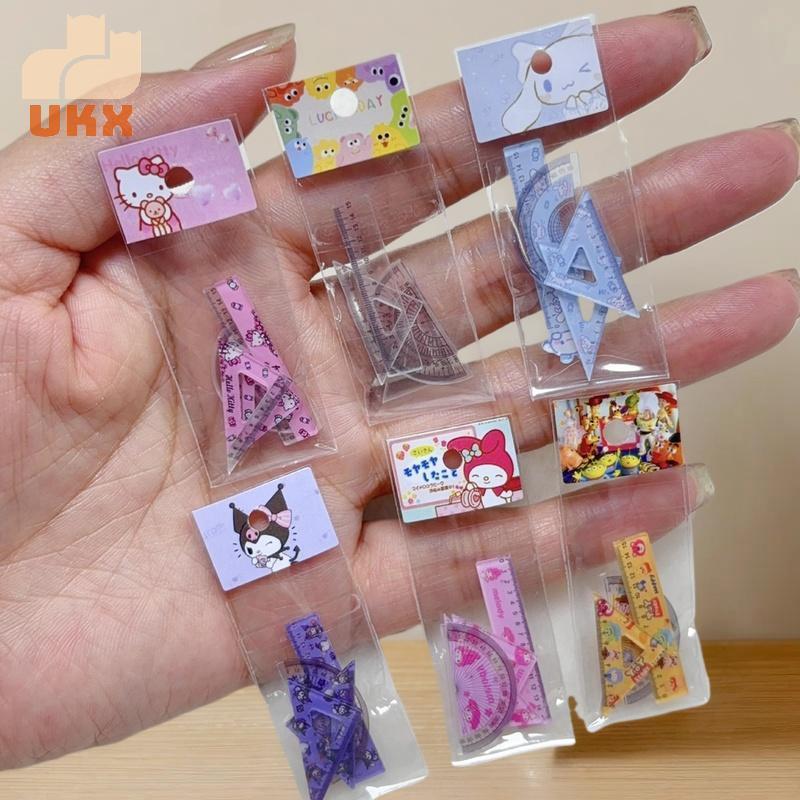 Bộ thước đo Mini Sanrio UKX 4 CÁI - Đồ dùng học tập Kuromi & My Melody VN