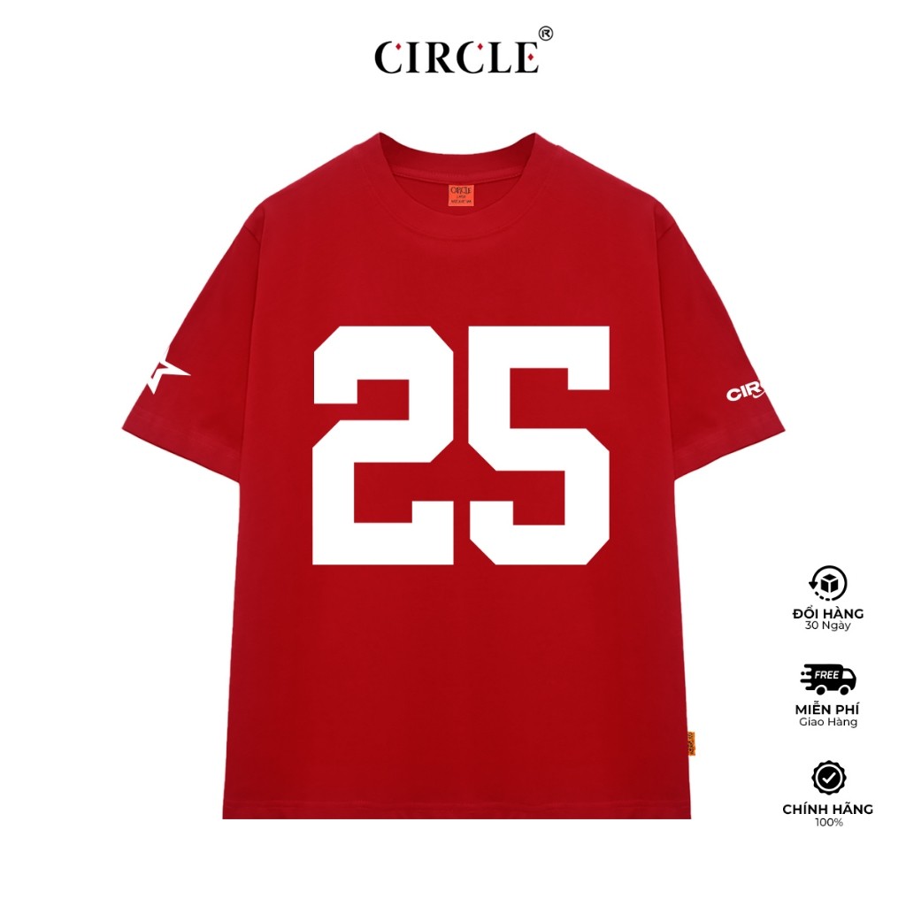 Áo thun CIRCLE - NUMBER 25 FORM UNISEX Cotton cao cấp - CIRCLE CLO