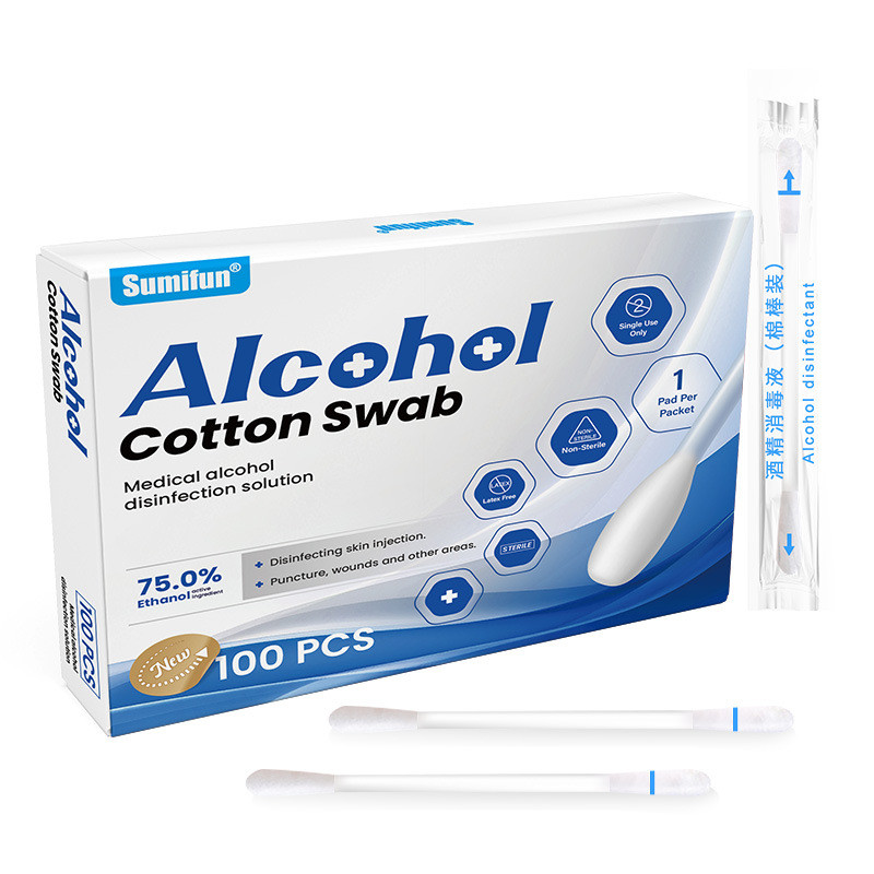 FFG Alcohol Cotton Swabs 75% Broken Cleansing Cotton Swabs Skin Cleansing Liquid Điều trị vết thương