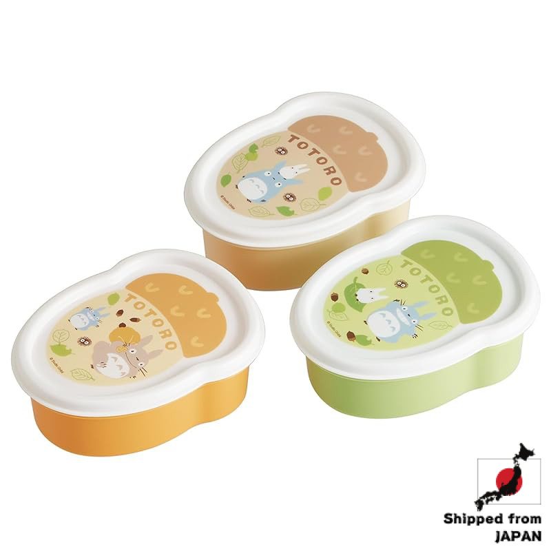 Skater Totoro & Catbus Lunch Box Set - 250ml to 450ml, Japanese Made, Cute and Functional Lunch Cont