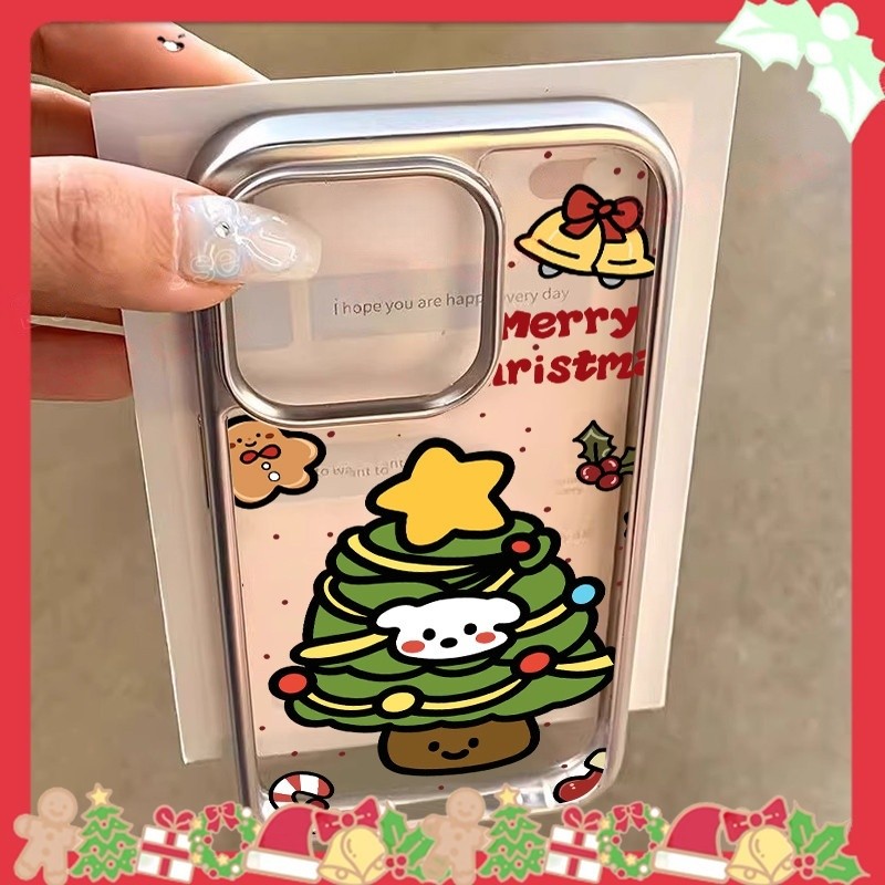 ốp lưng iphone Cây thông Noel chó Cho Iphone 16 Iphone 7 xs xr 11 12 13 14 15 16 Pro Max Plus