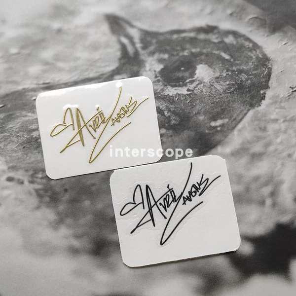 [Sticker 2026] [Nhãn dán kim loại] Avril Lavigne Avril Signature Log Rock Band Hàng hóa Nhãn dán máy