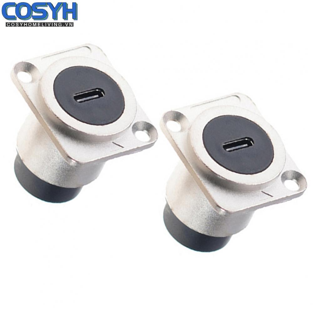 <cosyh>Panel Mount USB C Connector 2pcs Female to Female for Diverse Applications